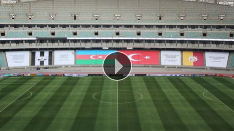 Neftçi-Galatasaray karşılaşmasının oynanacağı statta 'kardeşlik' pankartları