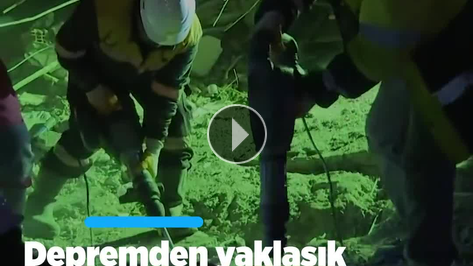 Bir anne ve minik kızı kurtarıldı