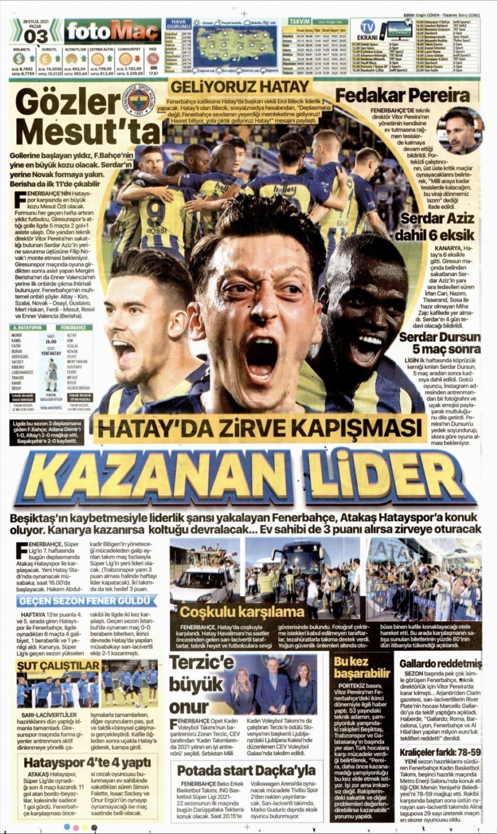 gunun fenerbahce mansetleri 26 eylul 2021 sporx galeri gunun fenerbahce mansetleri 26 eylul 2021 sporx galeri
