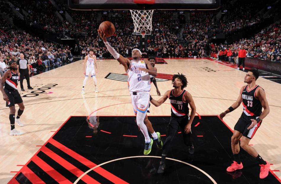 THUNDER 134-91 TRAIL BLAZERS
