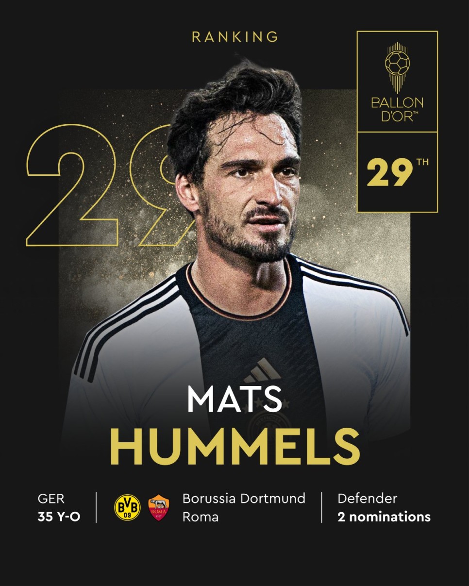 29. MATS HUMMELS - DORTMUND, ROMA