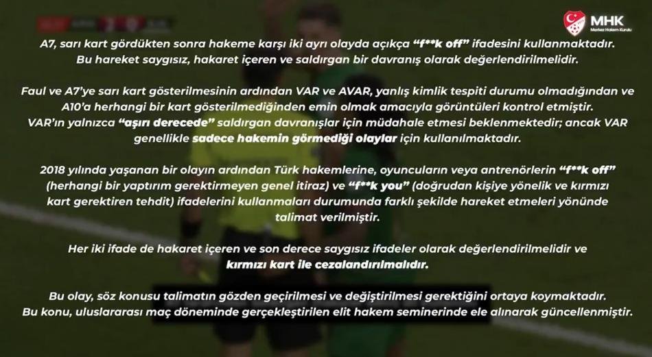 MHK'DAN TALİMAT DEĞİŞİKLİĞİ