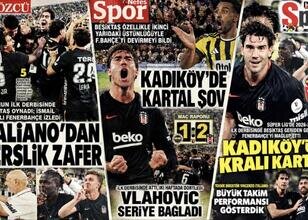 Beşiktaş'ın derbi zaferinin gazete manşetleri!