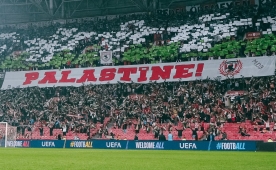 Samsun taraftarından Filistin koreografisi!