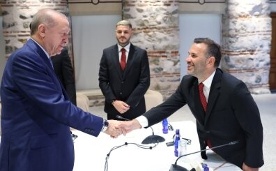 Okan Buruk, Cumhurba�kan� Erdo�an'a hedeflerini a��klad�