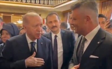 Cumhurba�kan� Erdo�an, Sadettin Saran ile selamla�t�