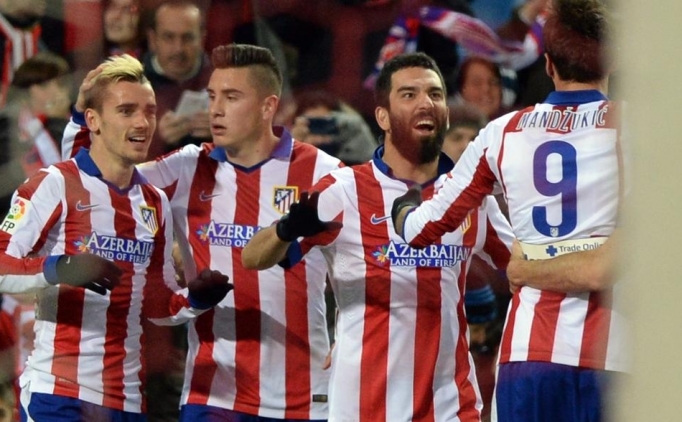 Atletico Madrid'de oyuncular�n gol sevinci