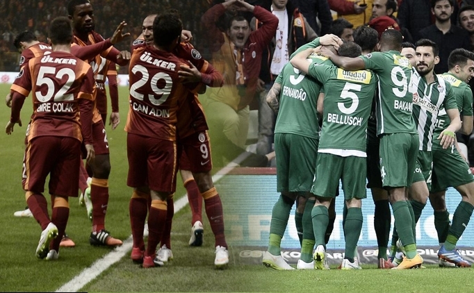 Spor Toto S�per Lig'de zirve yar��� veren Galatasaray, ��k��taki Bursaspor'u a��rlad�.