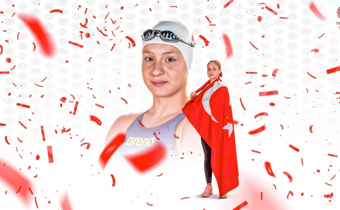 Milli y�z�c� Merve'den rekor geldi!