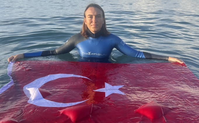 Serbest dal�� sporcusu Necati G�l, 74 metreyle T�rkiye rekorunu geli�tirdi