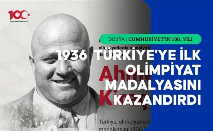 Cumhuriyet d�neminde olimpiyatlarda madalya kazanan ilk T�rk sporcu: Ahmet Kire��i