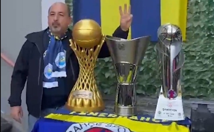 Fenerbahçe Beko'nun şampiyonluk kupaları Rotterdam'da