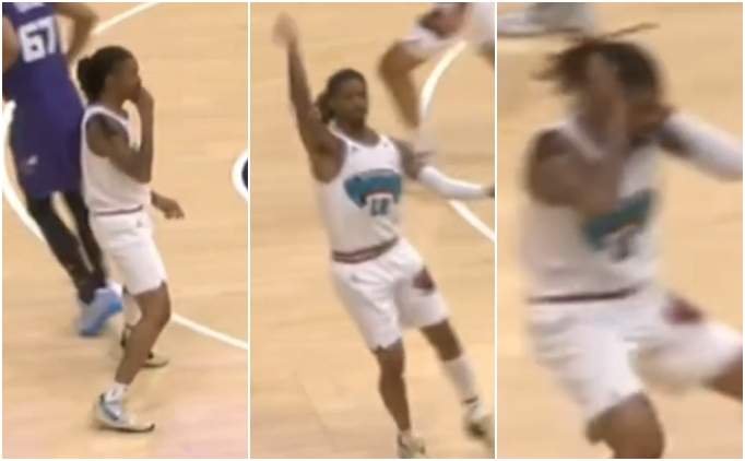 Morant'ten 'tabanca' sonras� yeni 'el bombas�' kutlamas�!