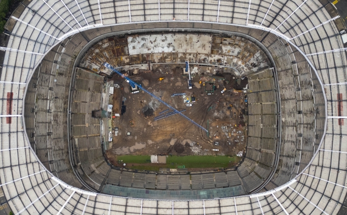2026 FIFA Dünya Kupası'nın açılış maçının oynanacağı Azteca Stadyumu'nda tadilat çalışmaları sürüyor