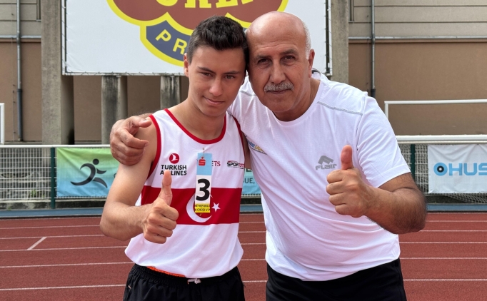 Milli atlet Muhammet Eren Uysal, 1500 metre yarışında altın madalya kazandı