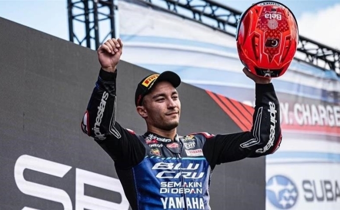 Milli motosiklet�i Can �nc�, Fransa'daki son yar��ta ikinci oldu