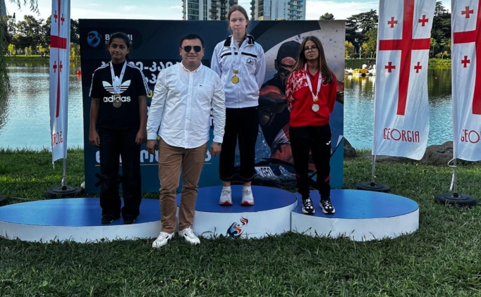 Milli kanocu Cemre Gzel, Grcistan'da gm madalya kazand