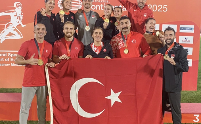 Milli atletler, Kazakistan'daki yarmada 10 madalya elde etti