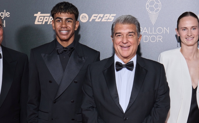 Joan Laporta'dan Lamine Yamal'a byk destek
