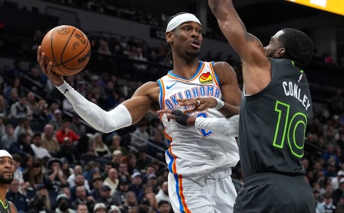 Shai 37-8-8 yapt�, lider OKC ile Minnesota'da kazand�!