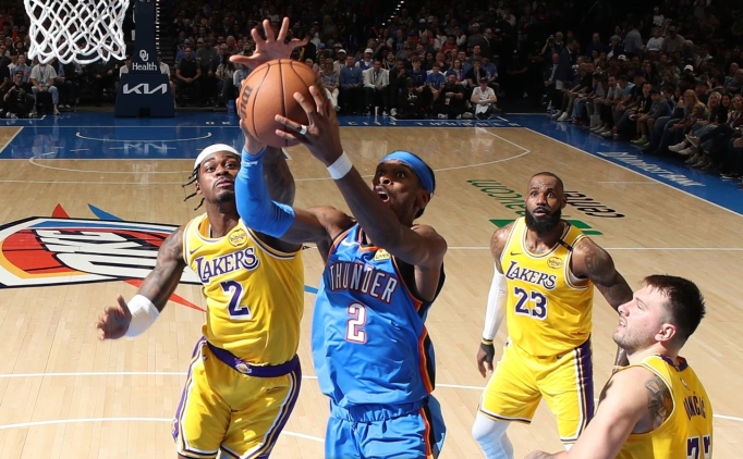 NBA'de Gilgeous-Alexander'ın 42 sayı attığı maçta Thunder, Lakers'ı 136-120 yendi