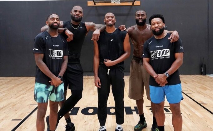 Jaylen Brown, LeBron ve Maxey ile yaptığı antrenmanı konuştu