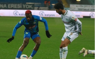 Konyaspor ile .Rizespor sahadan eitlikle ayrld