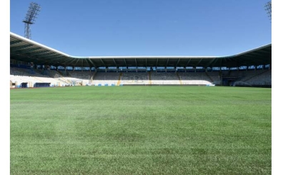 Kazım Karabekir Stadyumu'nda hibrit çim çalışmaları sürüyor