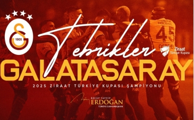 Cumhurbaşkanı Erdoğan'dan Galatasaray'a tebrik!