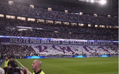 Real Madrid manda, Filistin bayraklar stada alnmad!