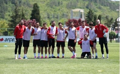 A Milli Futbol Tak�m�, Kuzey Makedonya ma�� haz�rl�klar�n� s�rd�rd�