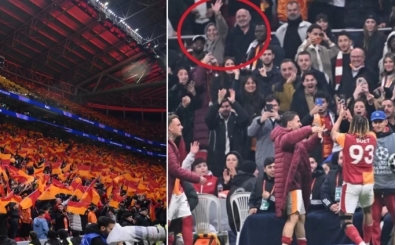 Galatasaray'�n tarihi zaferinde trib�nlerden dikkat �eken an