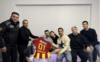 Kayserisporlu futbolcular, yaral� polisi ziyaret etti