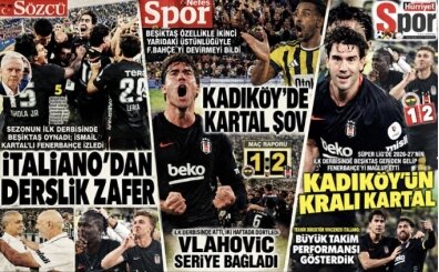 Be�ikta�'�n derbi zaferinin gazete man�etleri!