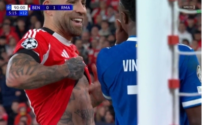 Otamendi'den Vinicius Jr'a Messi ile g�nderme!