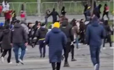 Galatasaray - Fenerbah�e derbisi �ncesi kavga ��kt�!