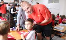 Samsunsporlu futbolculardan, miniklere srpriz