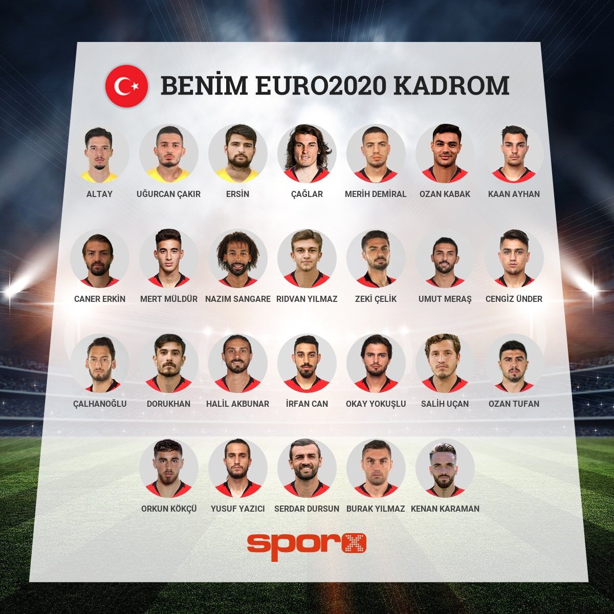 A M�LL� TAKIM EURO 2020 KADROM