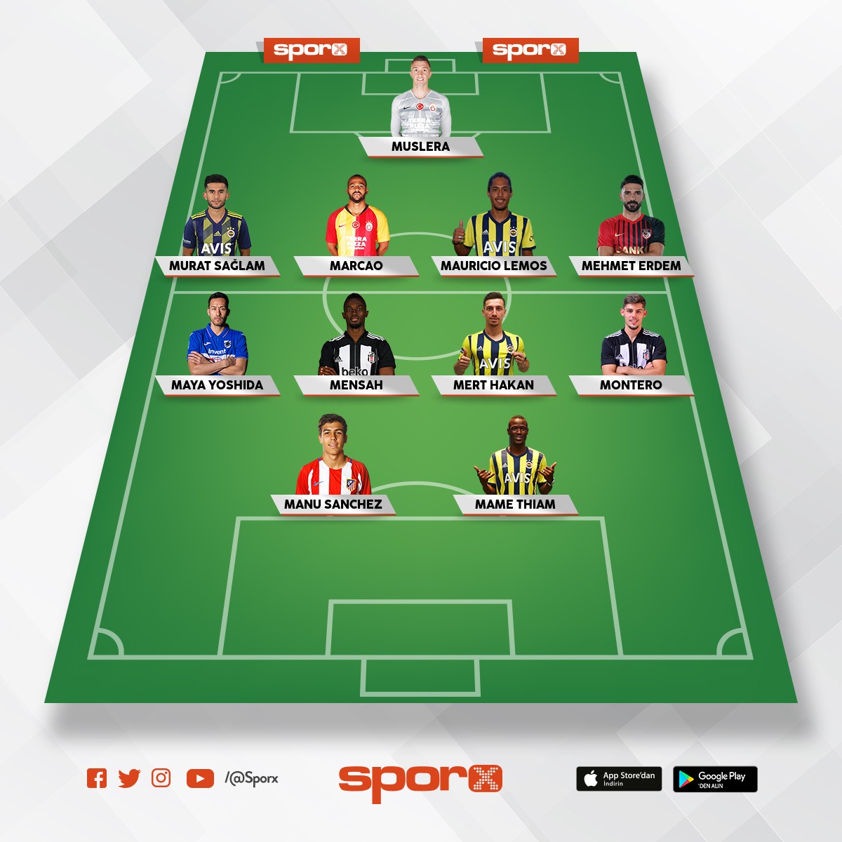 Ad� M ile ba�layan futbolcular