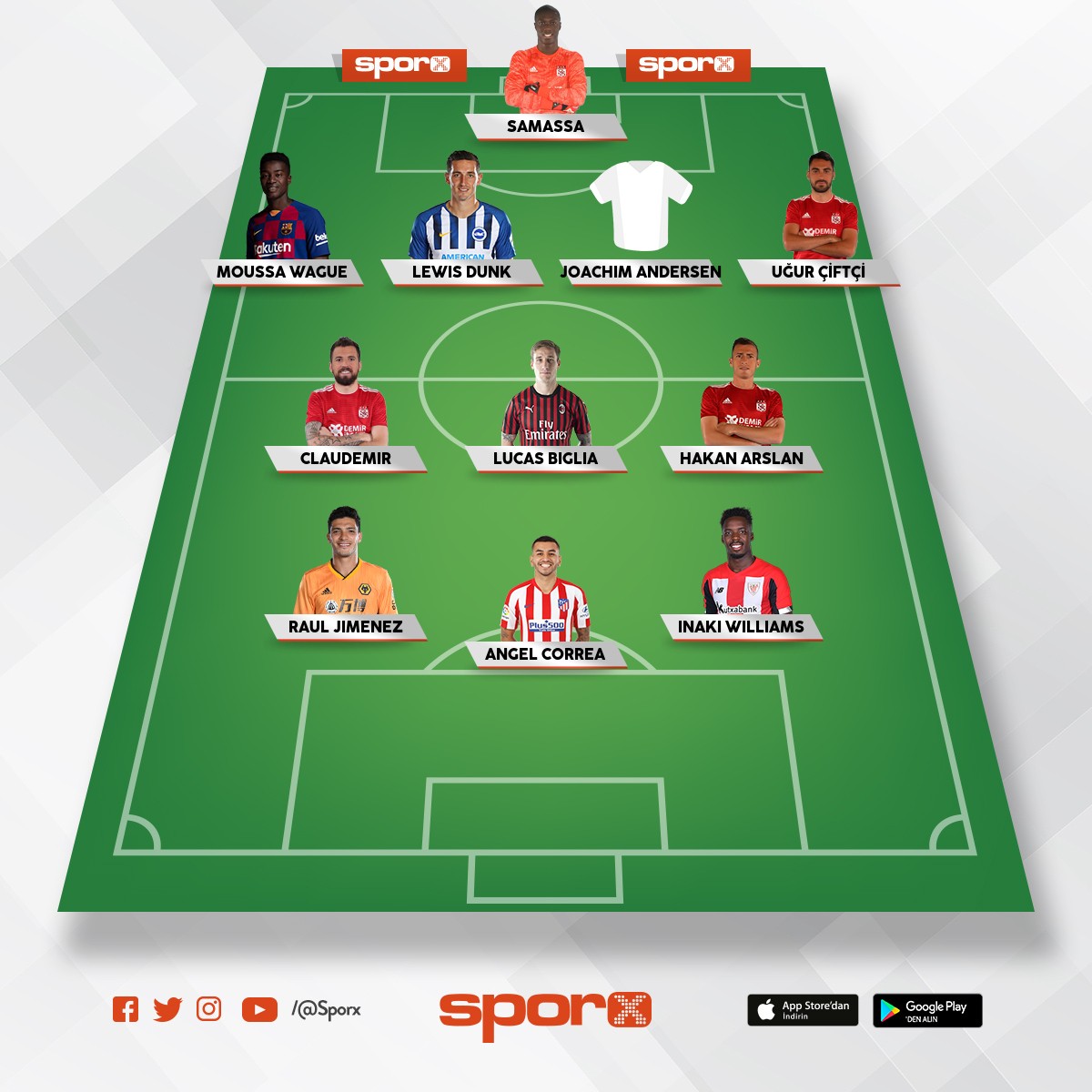 YENİ SİVASSPOROSM Sporx İlk11 YENİ SİVASSPOROSM Sporx İlk11