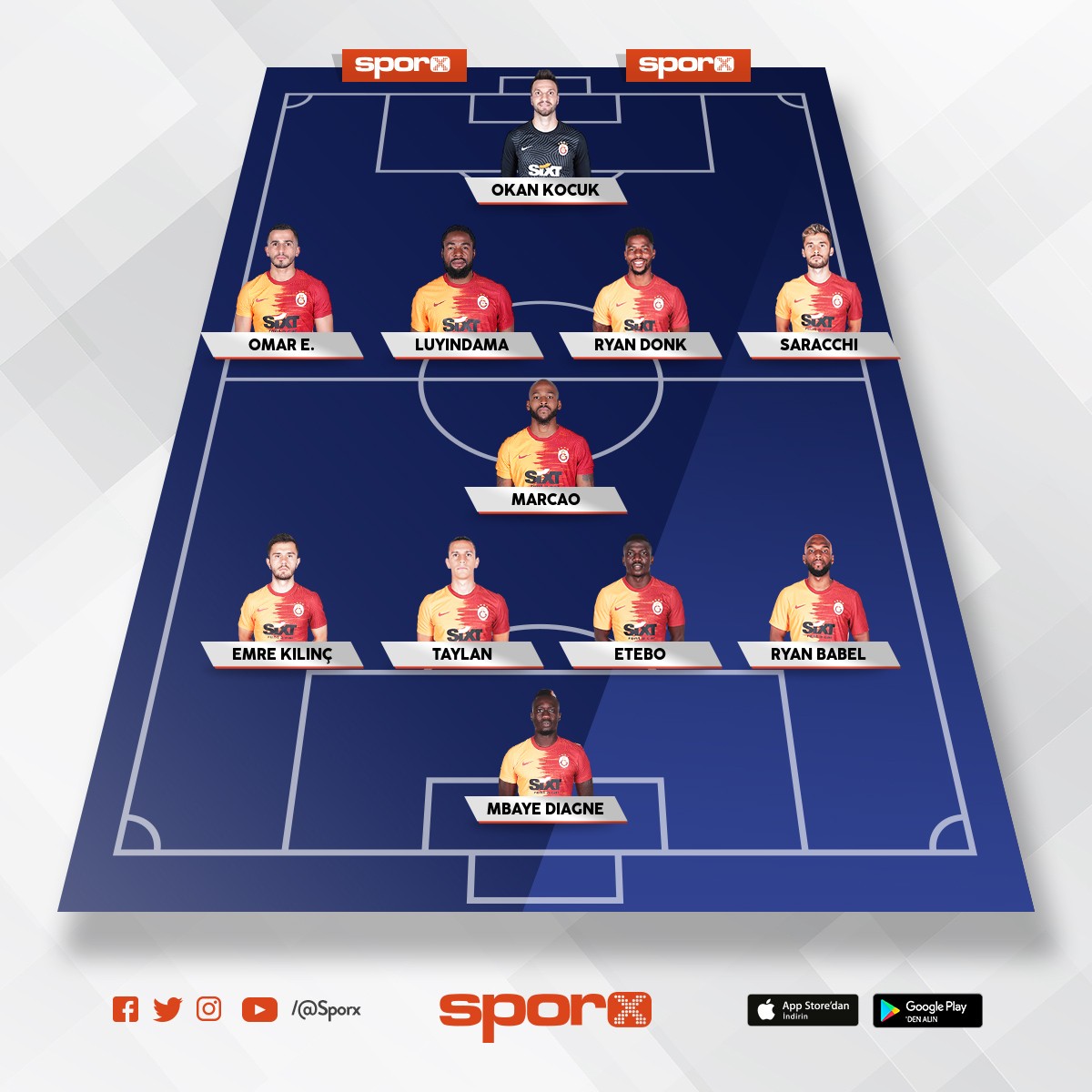 Galatasaray Ankaragücü Sporx İlk11 Galatasaray Ankaragücü Sporx İlk11