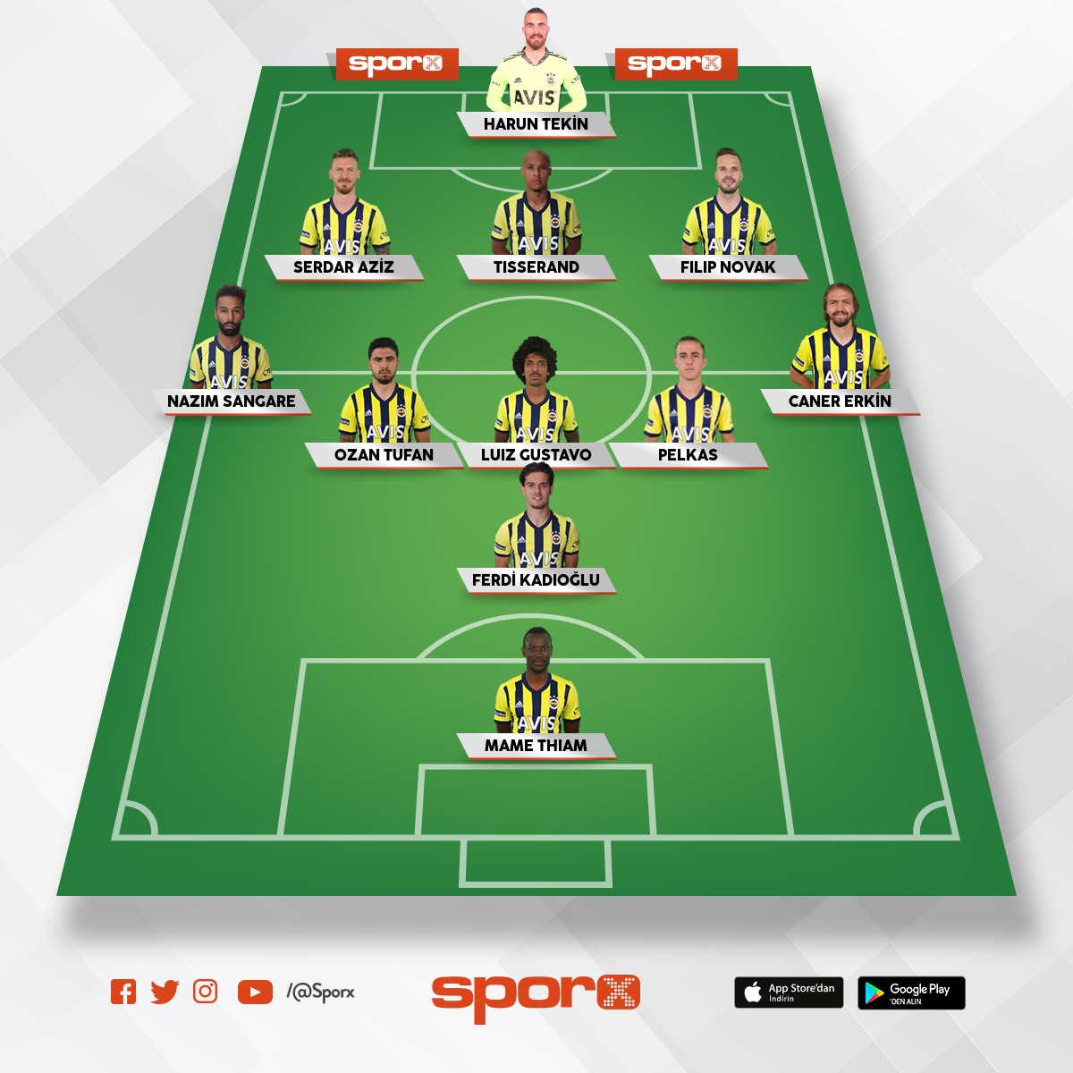 fb kadro Sporx İlk11