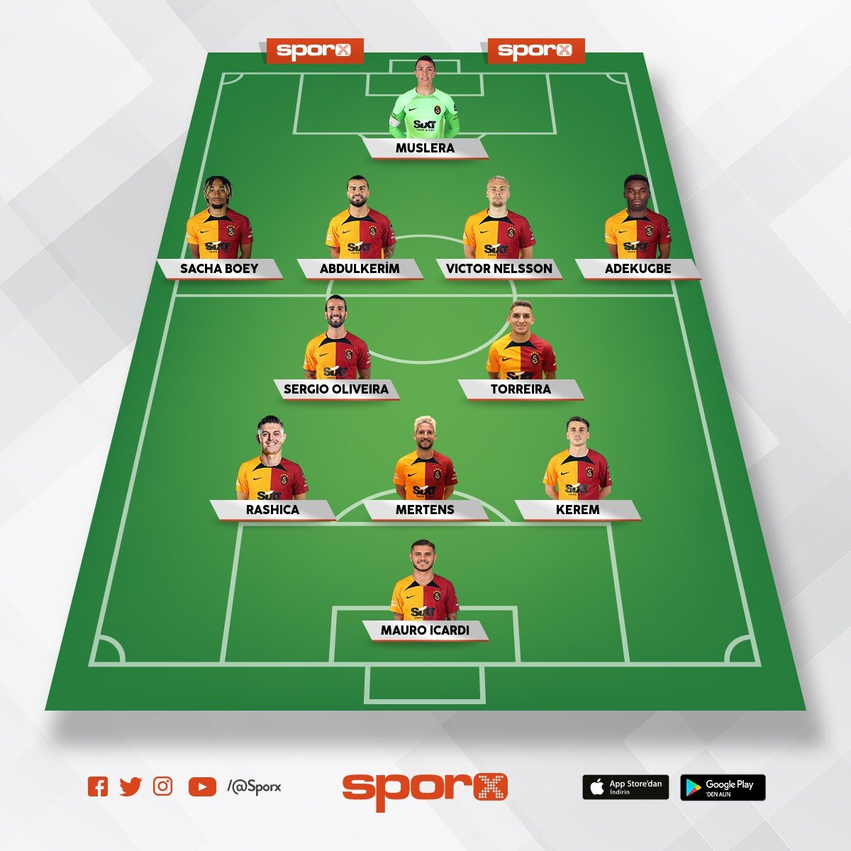 Galatasaray��m�z�n �stanbul Ba�ak�ehir ma��n�n muhtemel 11�i