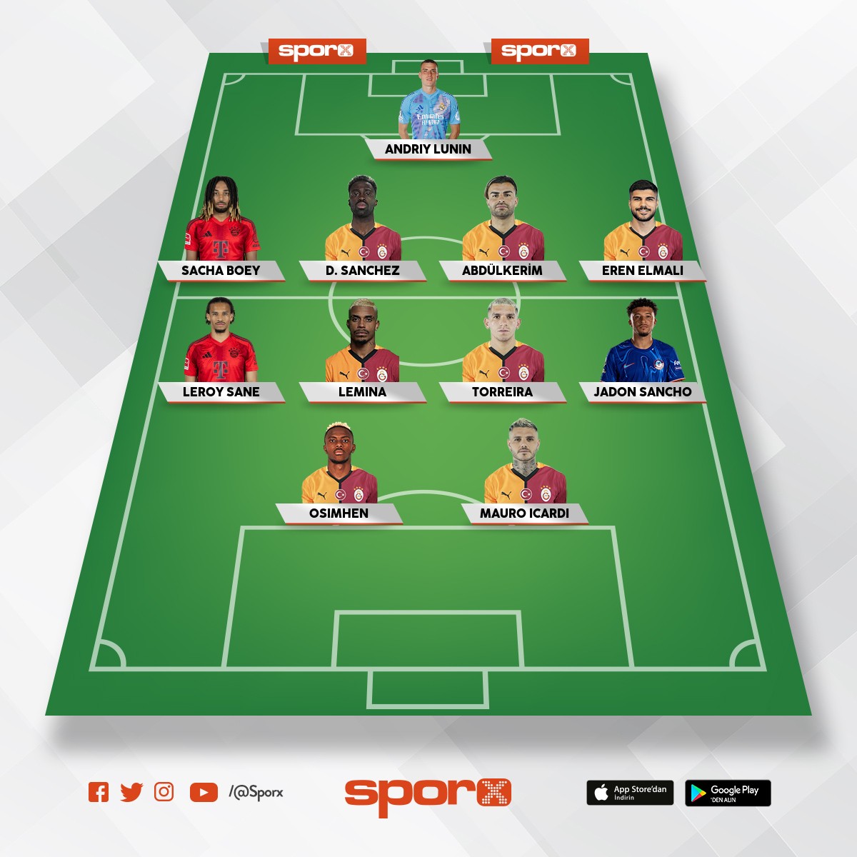 Bu kadro �eyrek oynar 