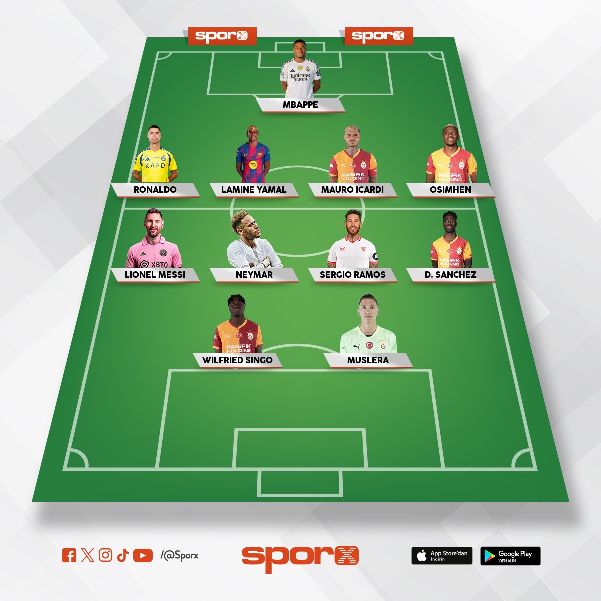 gelmi gemi en iyi futbolcular kadrosu