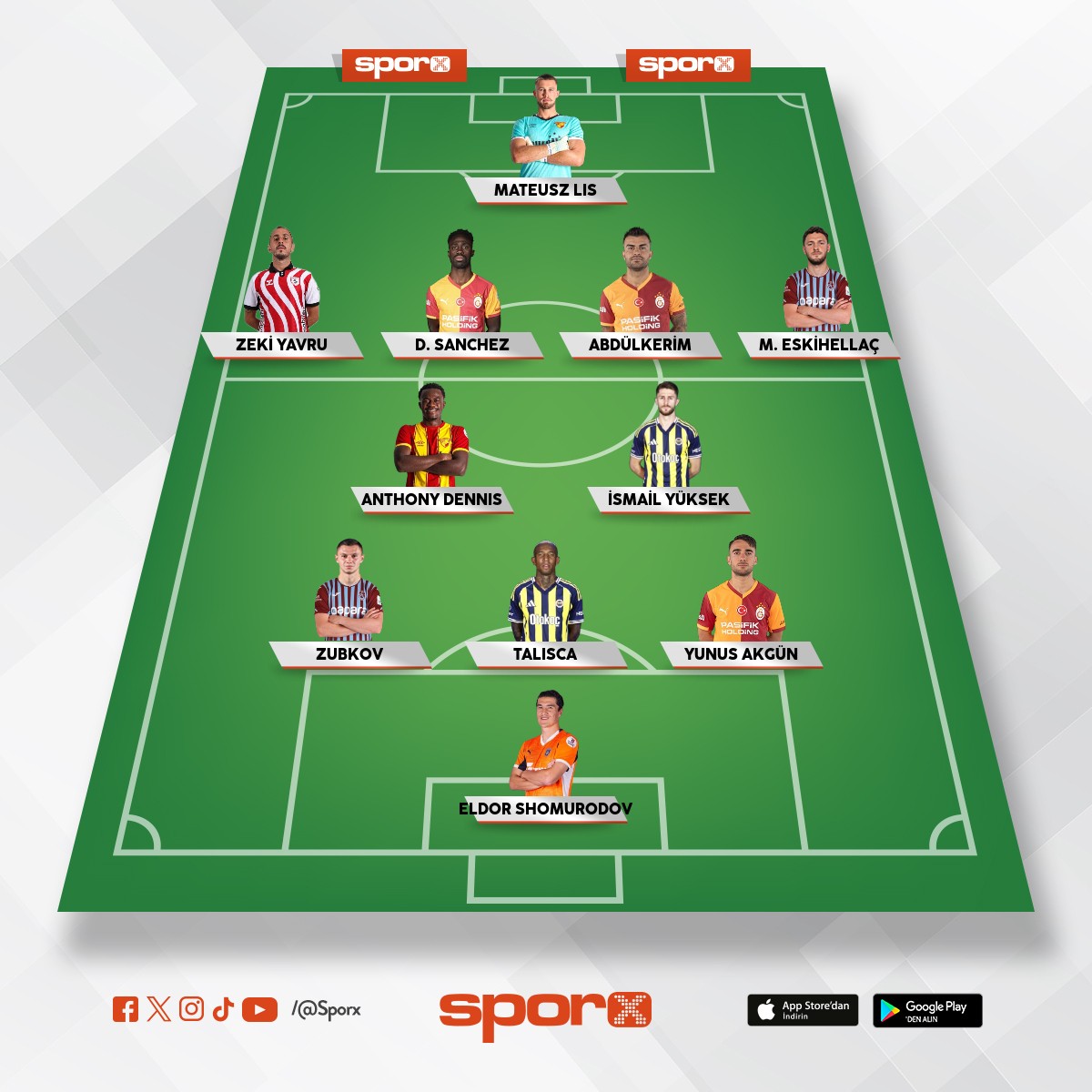 �lk Yar�n�n En iyi 11'i G�M��