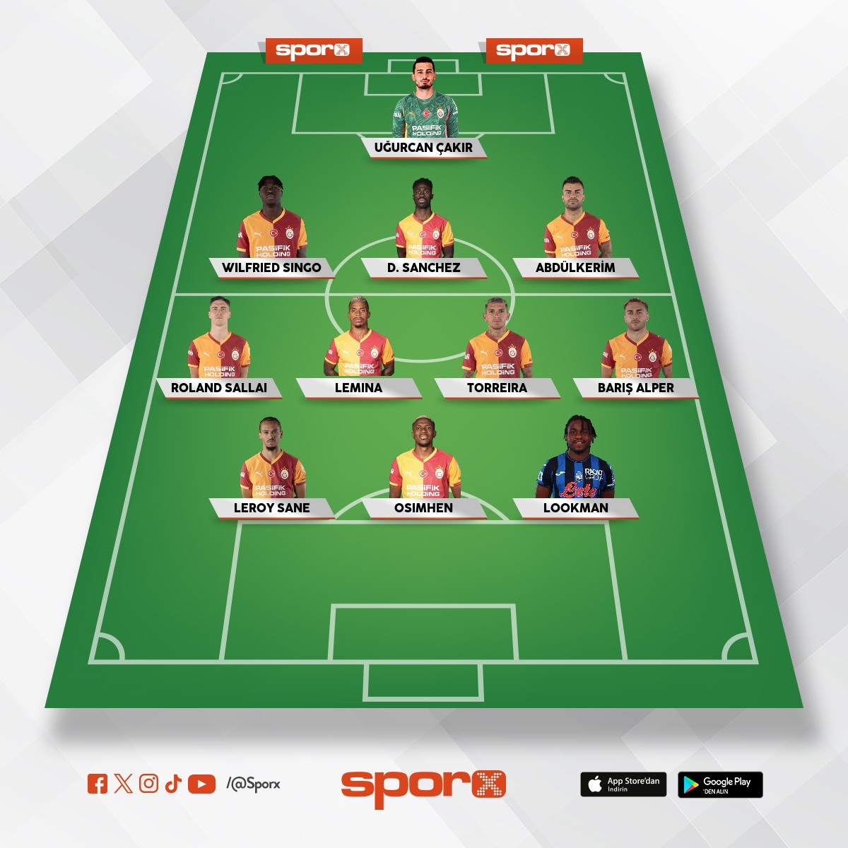 1 adam yeter yedek yunus sara �lkay icardi eren Kaan Ahmet defans transfer 