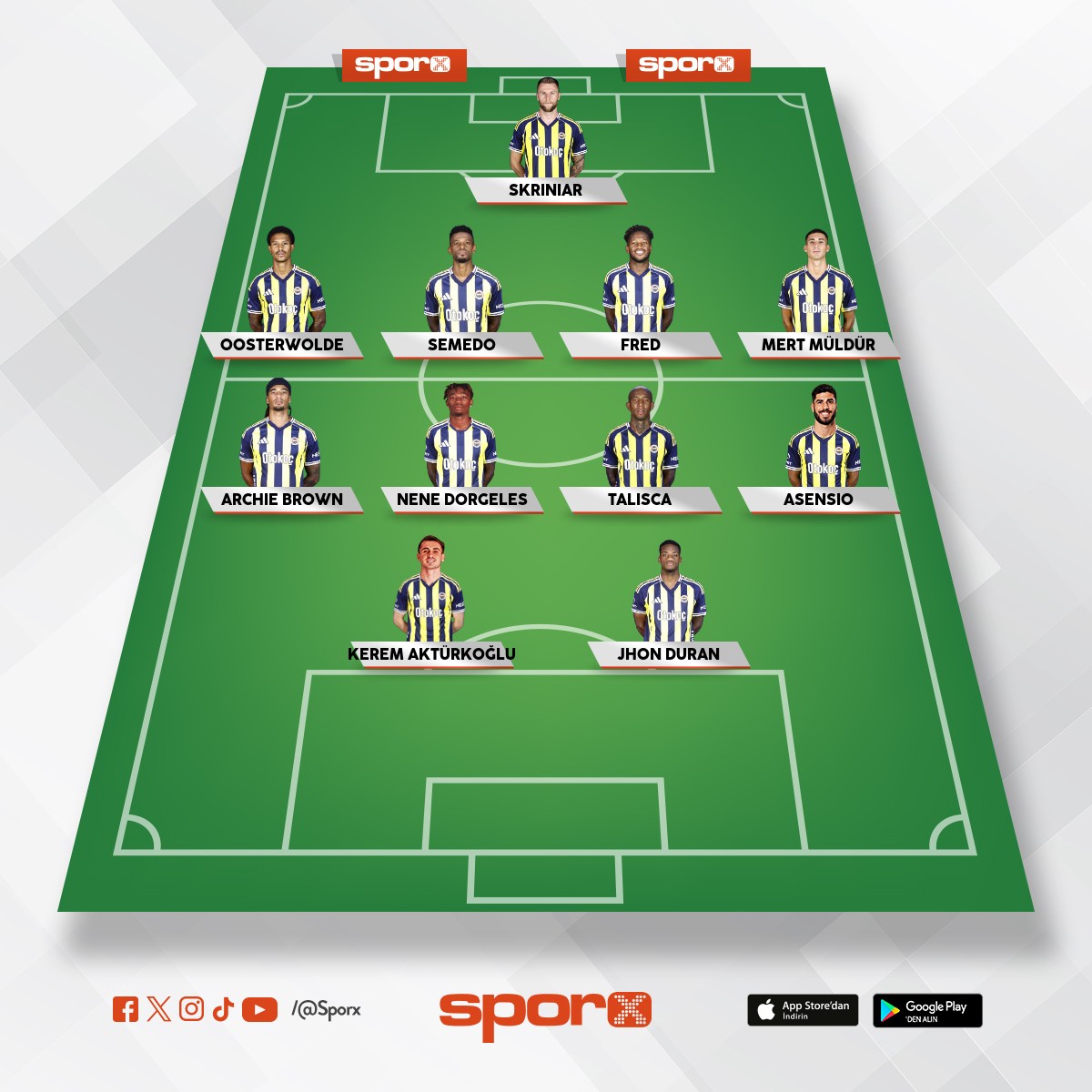 fener bah�e ilk 11'i