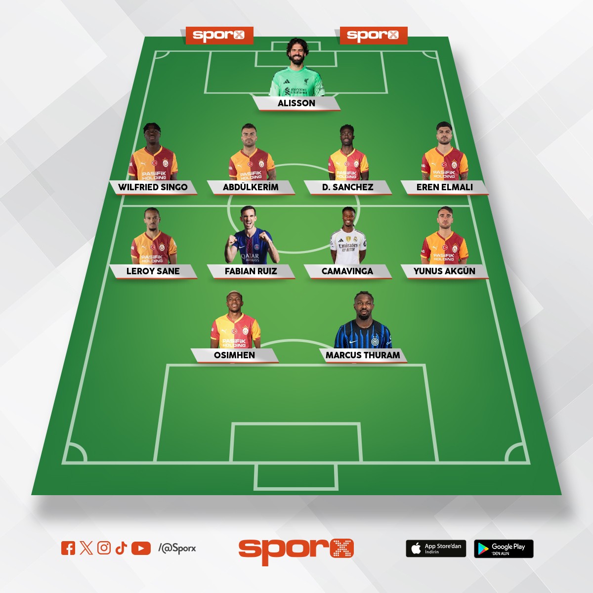 Galatasaray ilk 11 b�yle olur