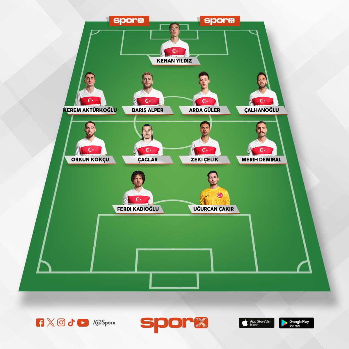 Kadir. Milli tak�m ilk11